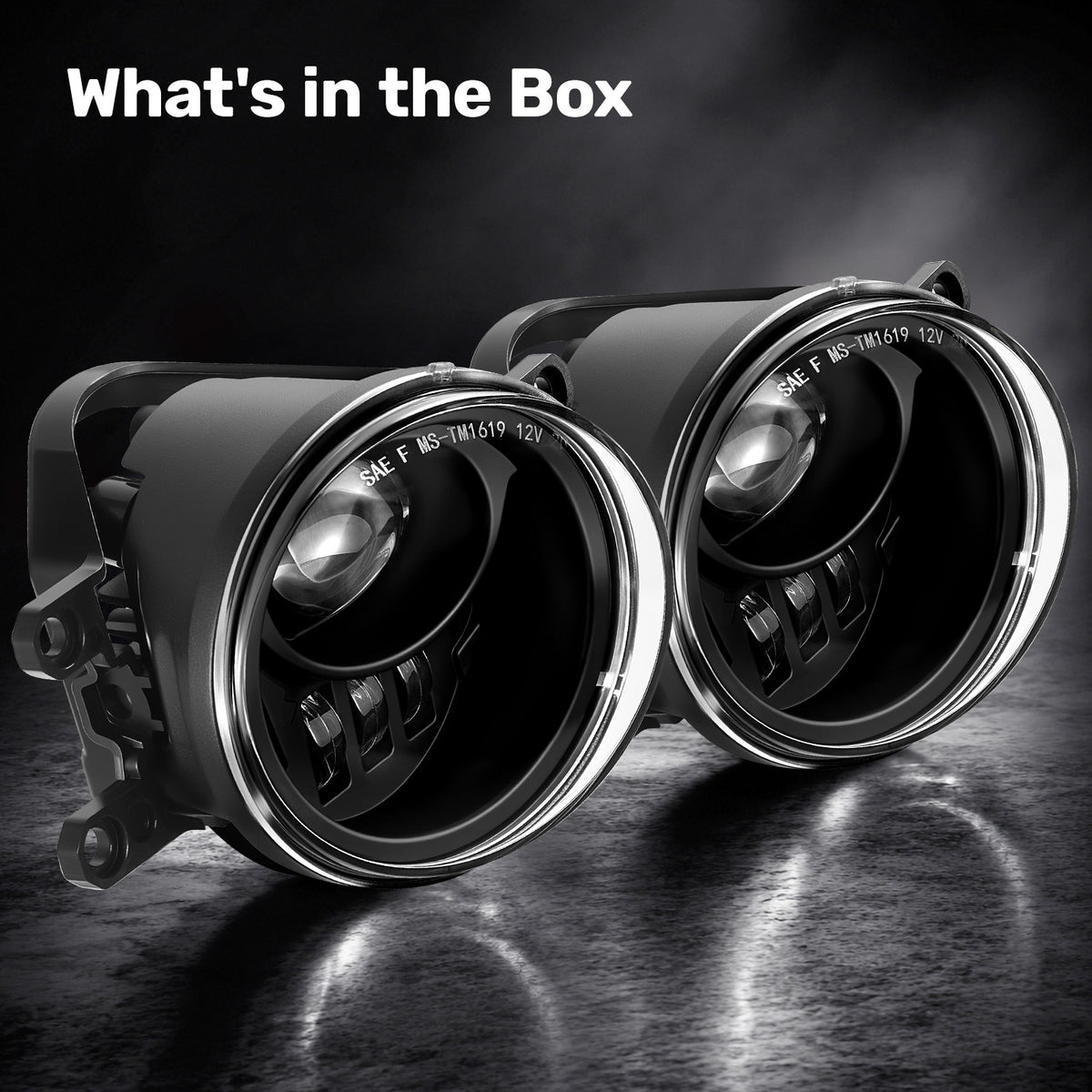 For 2016-2019 Toyota Tacoma Black LED Fog Lights Assembly Pair