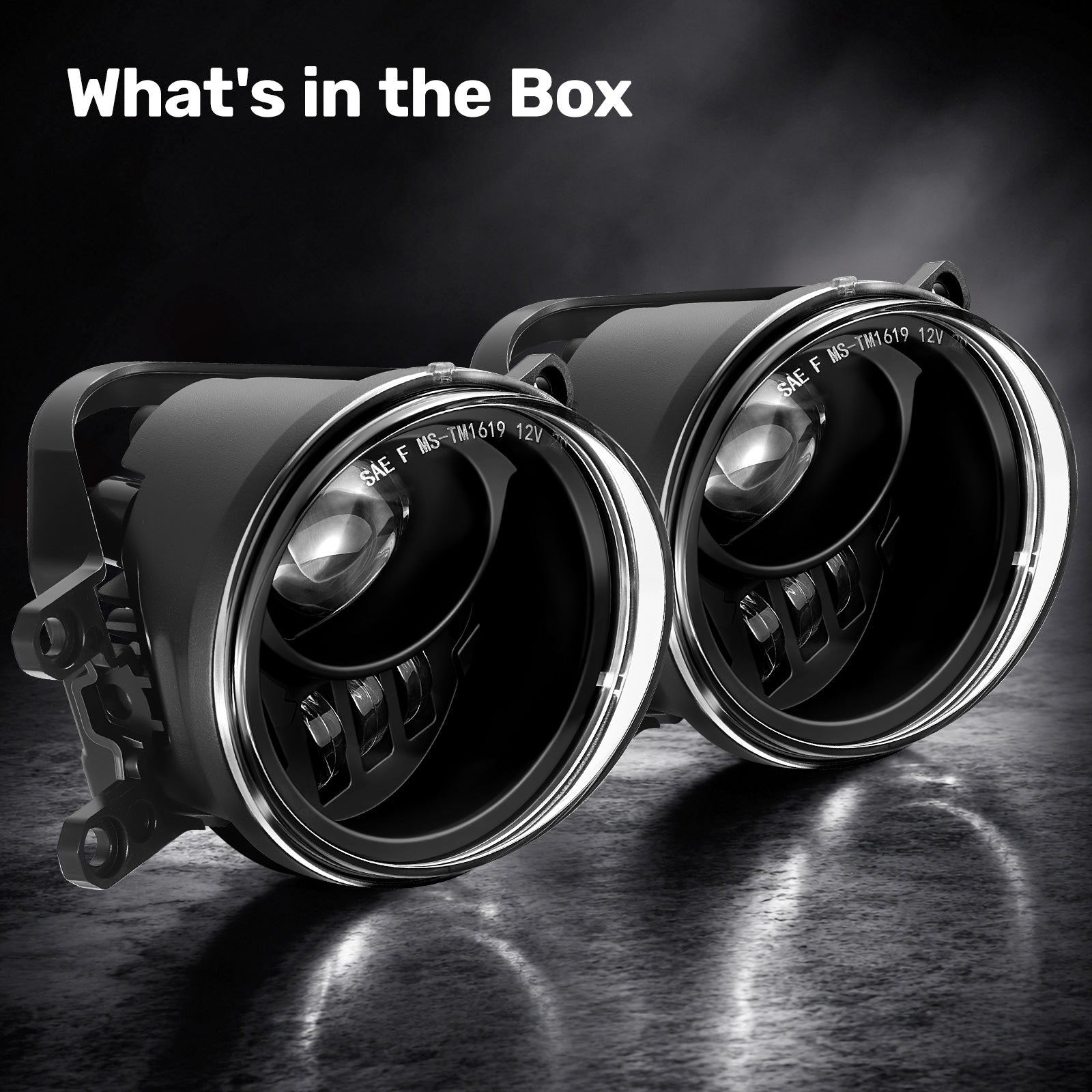 For 2016-2019 Toyota Tacoma Black LED Fog Lights Assembly Pair