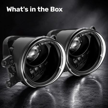 For 2016-2019 Toyota Tacoma Black LED Fog Lights Assembly Pair