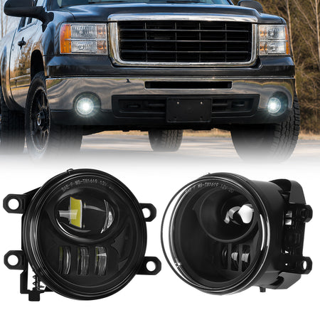 For 2016-2019 Toyota Tacoma Black LED Fog Lights Assembly Pair