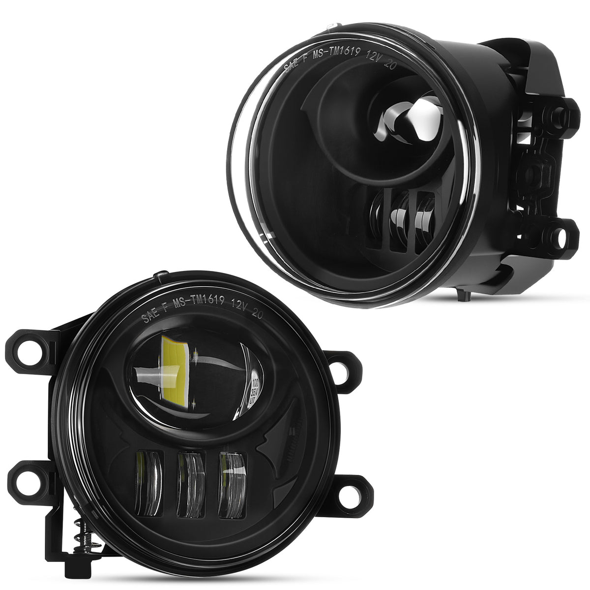 For 2016-2019 Toyota Tacoma Black LED Fog Lights Assembly Pair