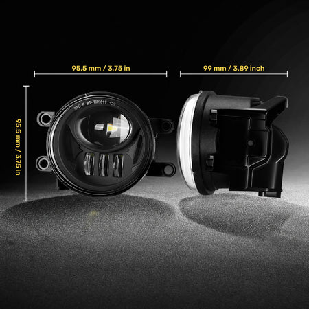For 2016-2019 Toyota Tacoma Black LED Fog Lights Assembly Pair