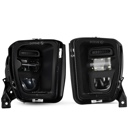 For 2013-2017 Dodge Ram 1500 Black LED Fog Lights Assembly Pair