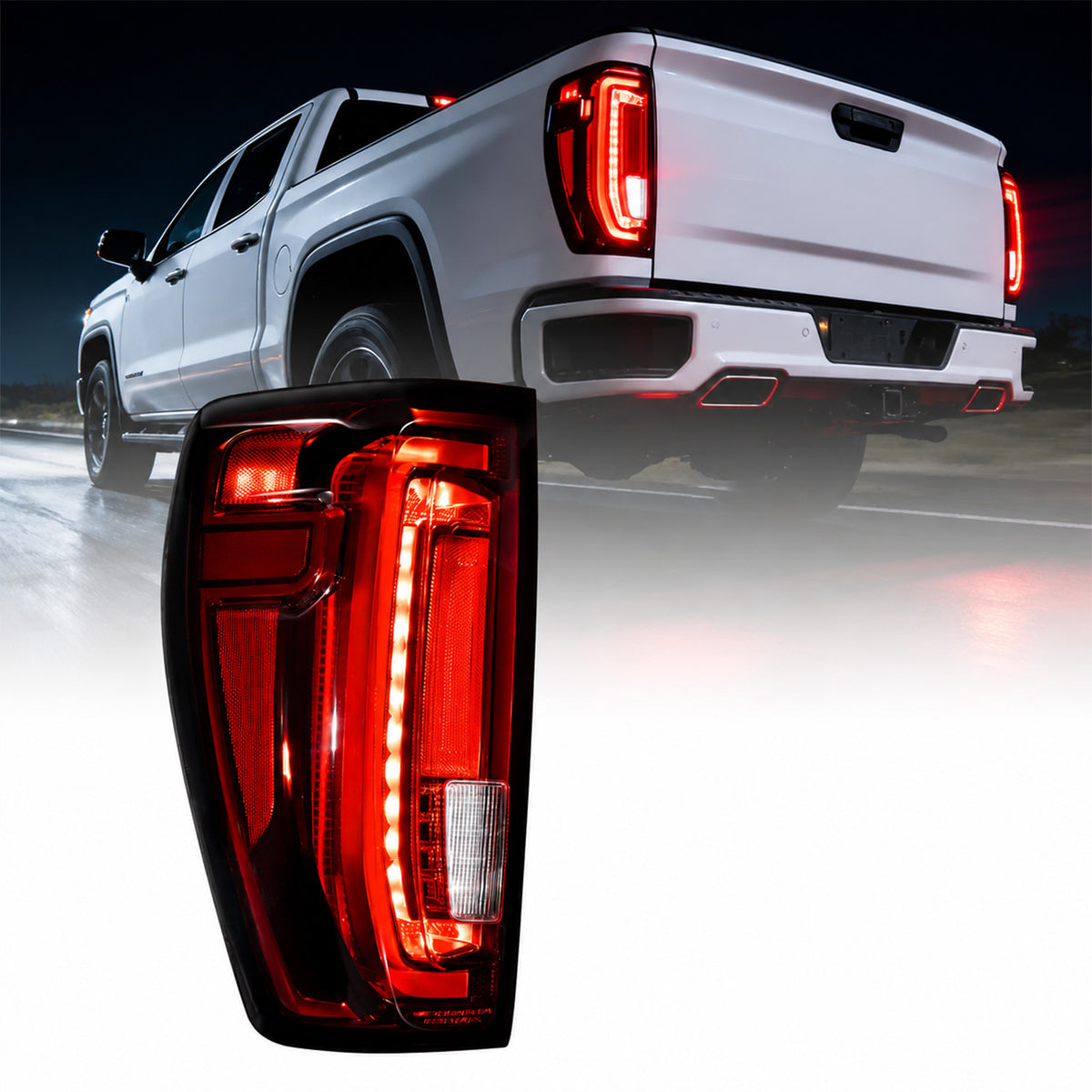 For 2019-2024 GMC Sierra LED Tail Lights Assembly Pair