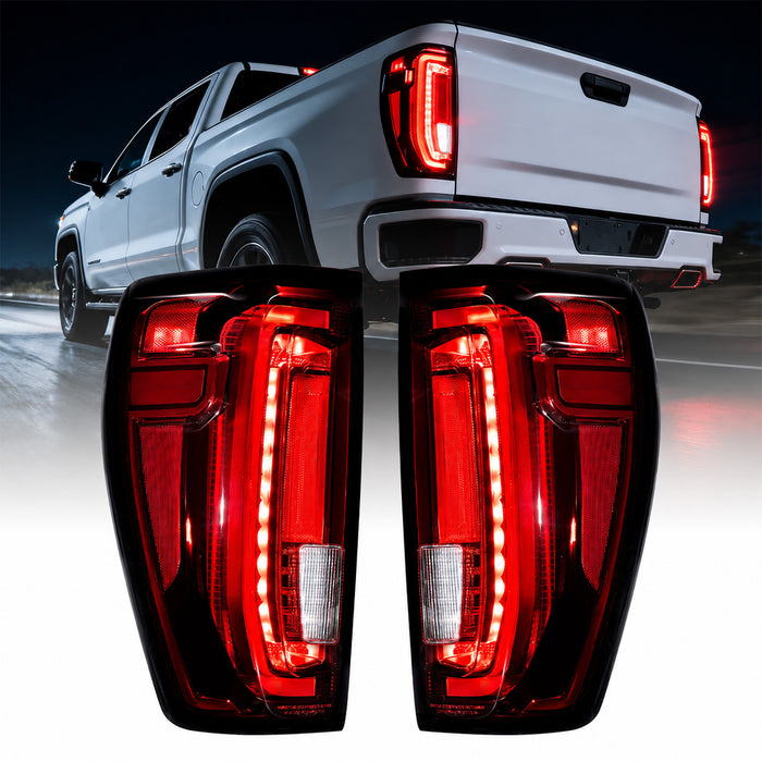 For 2019-2024 GMC Sierra LED Tail Lights Assembly Pair