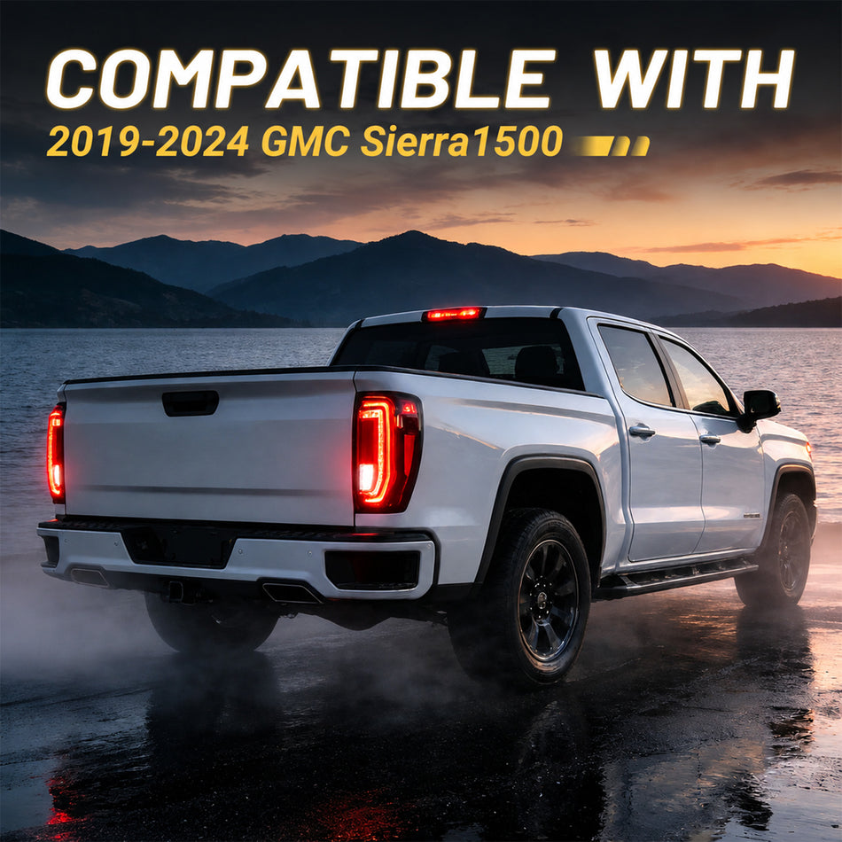 For 2019-2024 GMC Sierra LED Tail Lights Assembly Pair