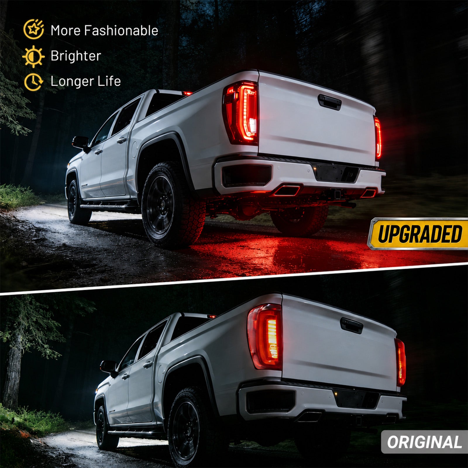 For 2019-2024 GMC Sierra LED Tail Lights Assembly Pair