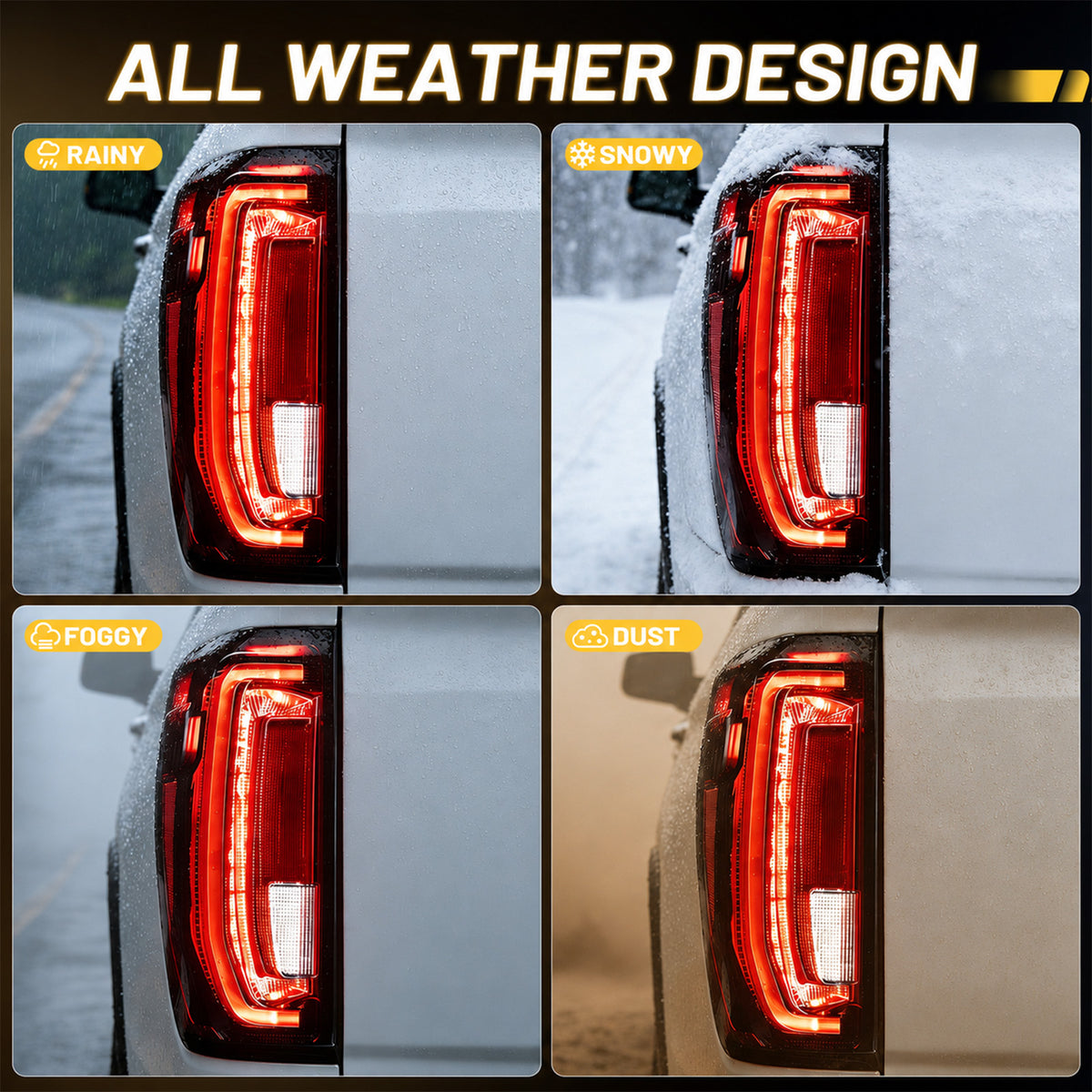 For 2019-2024 GMC Sierra LED Tail Lights Assembly Pair