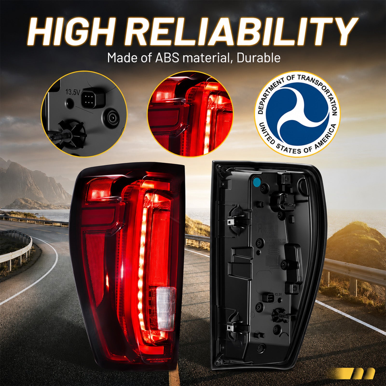 For 2019-2024 GMC Sierra LED Tail Lights Assembly Pair