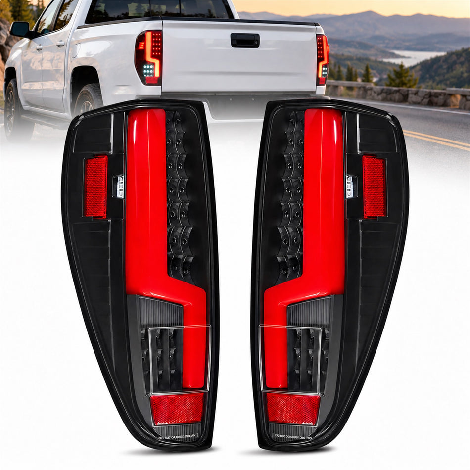 For 2004-2012 Chevy Colorado Smoked LED Tail Light Assembly Pair