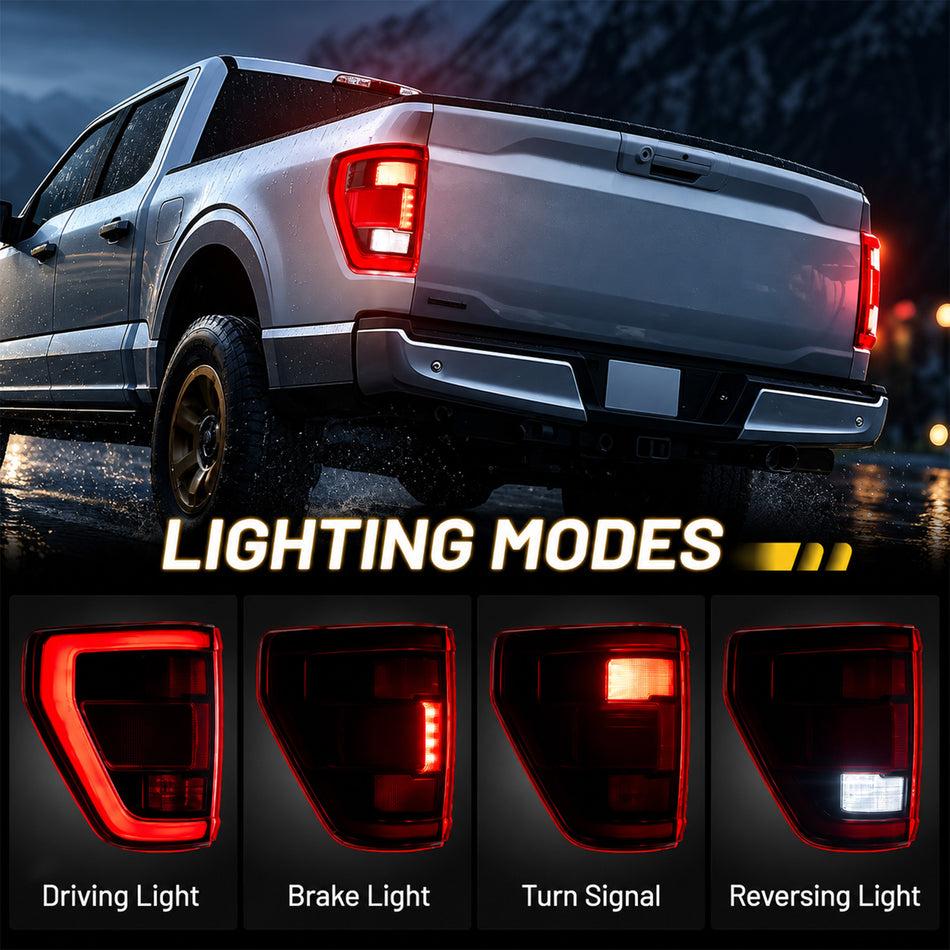 For 2021-2023 Ford F150 LED Tail Light Assembly Pair