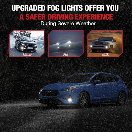 H11 H8 H9 LED Fog Light Bulbs 22W 6000LM 6000K | 2 Bulbs Flashark