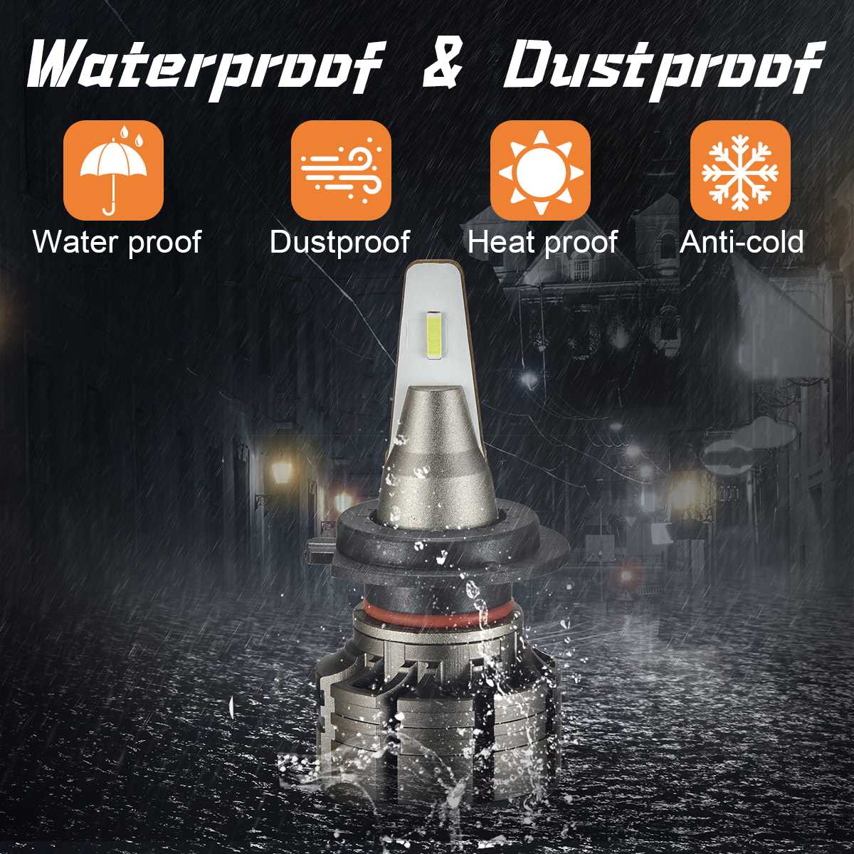 H7 LED Headlight Bulbs 18W 6000LM 6000K | 2 Bulbs Flashark