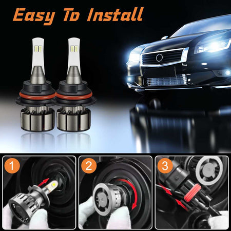 H7 LED Headlight Bulbs 18W 6000LM 6000K | 2 Bulbs Flashark
