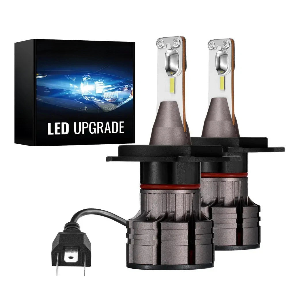 L1 H4/9003/HB2 60W 6500K White IP67 LED Headlight Bulbs 2Pcs