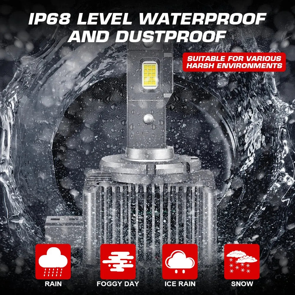 IP68 waterproof d1s d3s d8s led headlight bulb