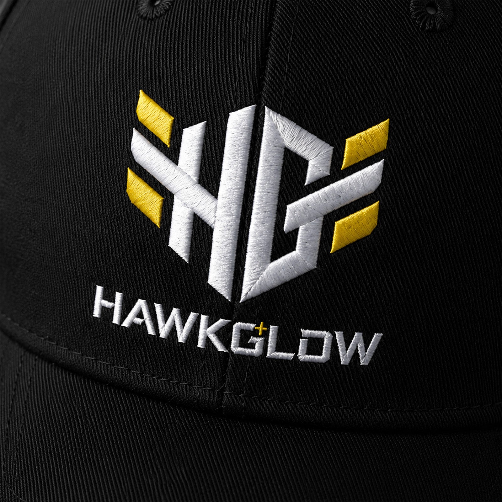 Hawkglow Logo Black Baseball Cap