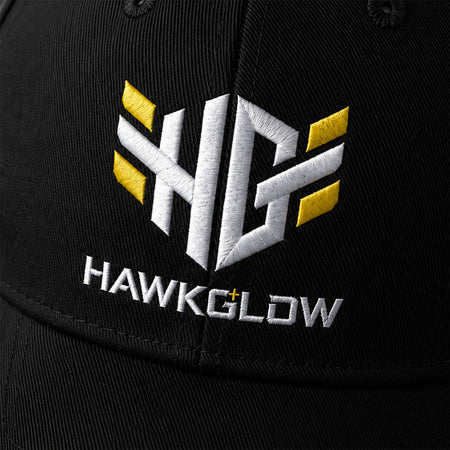 Hawkglow Logo Black Baseball Cap