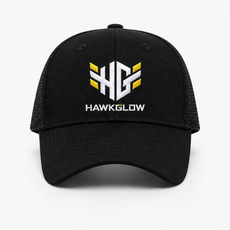 Hawkglow Logo Black Baseball Cap