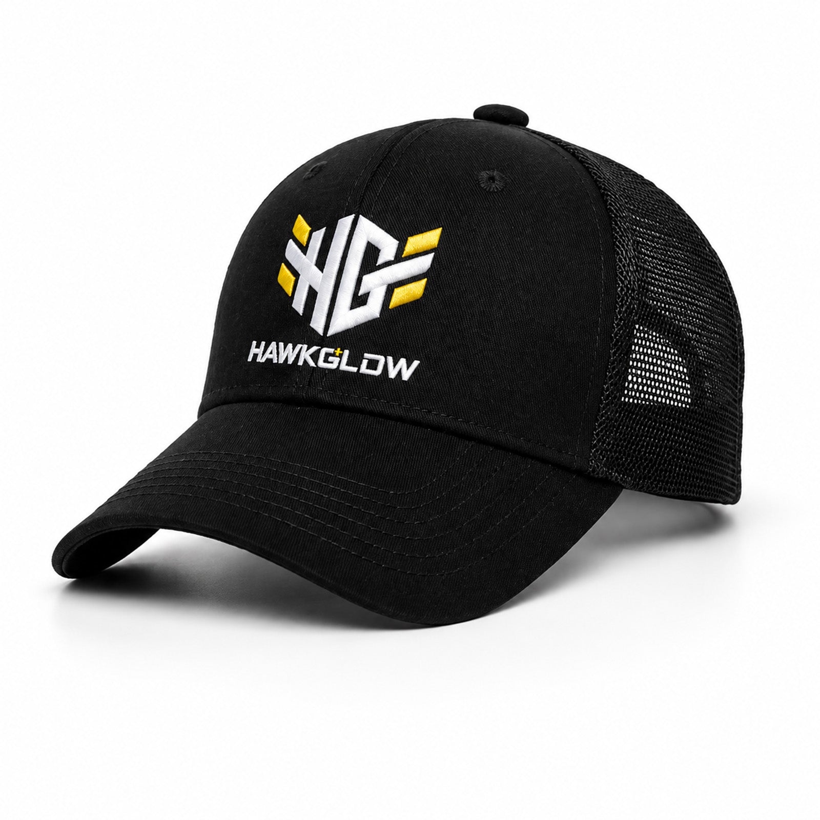 Hawkglow Logo Black Baseball Cap