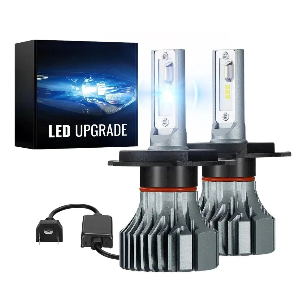 H4/9003/HB2 LED Headlight Bulbs 120W 6500K 22000LM White Dual-function 2Pcs