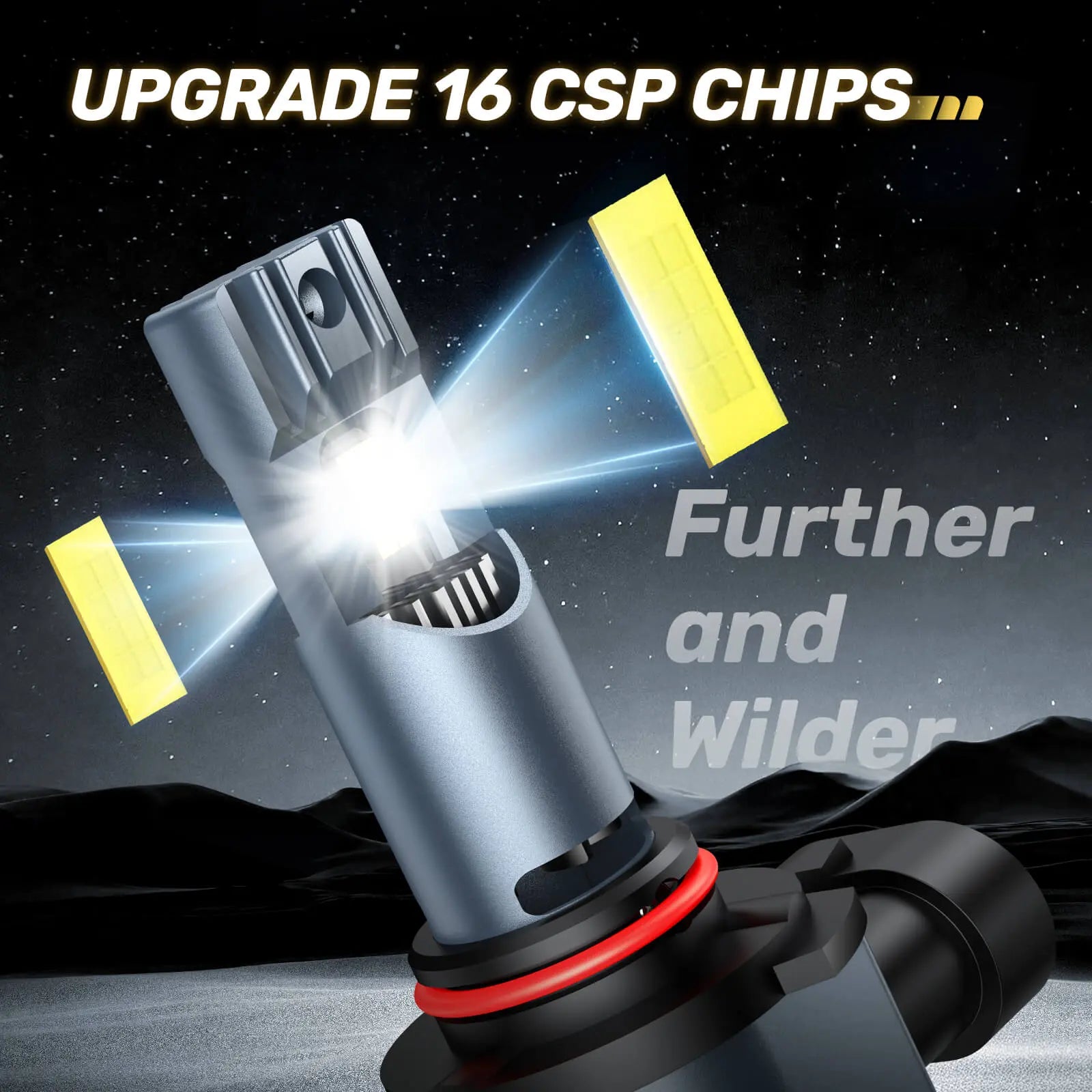 C7F 9005 hb3 headlight bulb with upgrade 16 CSP Chips