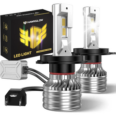 Brightest H4/9003 110W 6500K 28000LM White IP67 LED Headlight Bulbs 2Pcs | Hawkglow