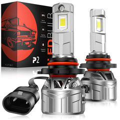 P2 Wide Voltage 9-32V 9005/HB3 130W 6500K White 40000LM IP65 LED Headlight Bulbs 2Pcs | Hawkglow