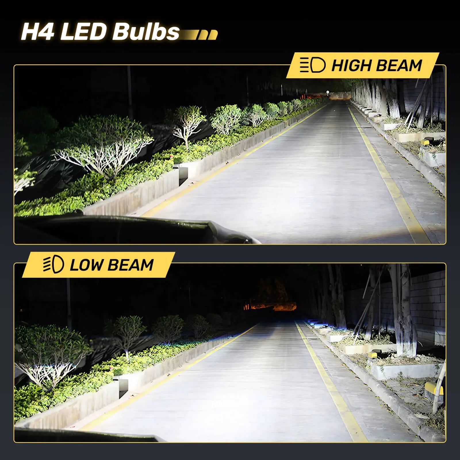 P2 Wide Voltage 9-32V 9005 9006 H11 H4 H7 130W 6500K White 40000LM IP65 LED Headlight Bulbs 2Pcs | Hawkglow