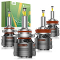 V5 9005/HB3 H11/H8/H9 LED Headlight Bulbs 130W 360° Full Illumination 2 Pairs