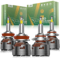 V7 Brightest 9005/HB3 H11/H8/H9 LED Headlight Bulbs 150W 360° Full Illumination 2 Pairs